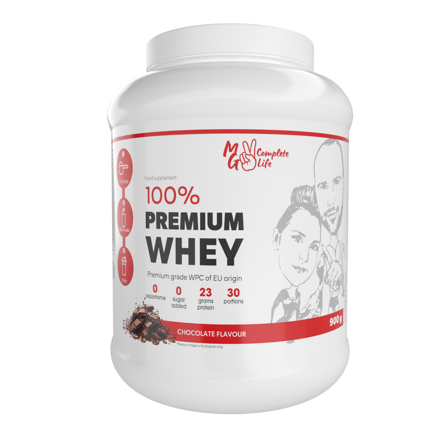 MG Complete Life Whey Protein 900g - 23g Per Serving