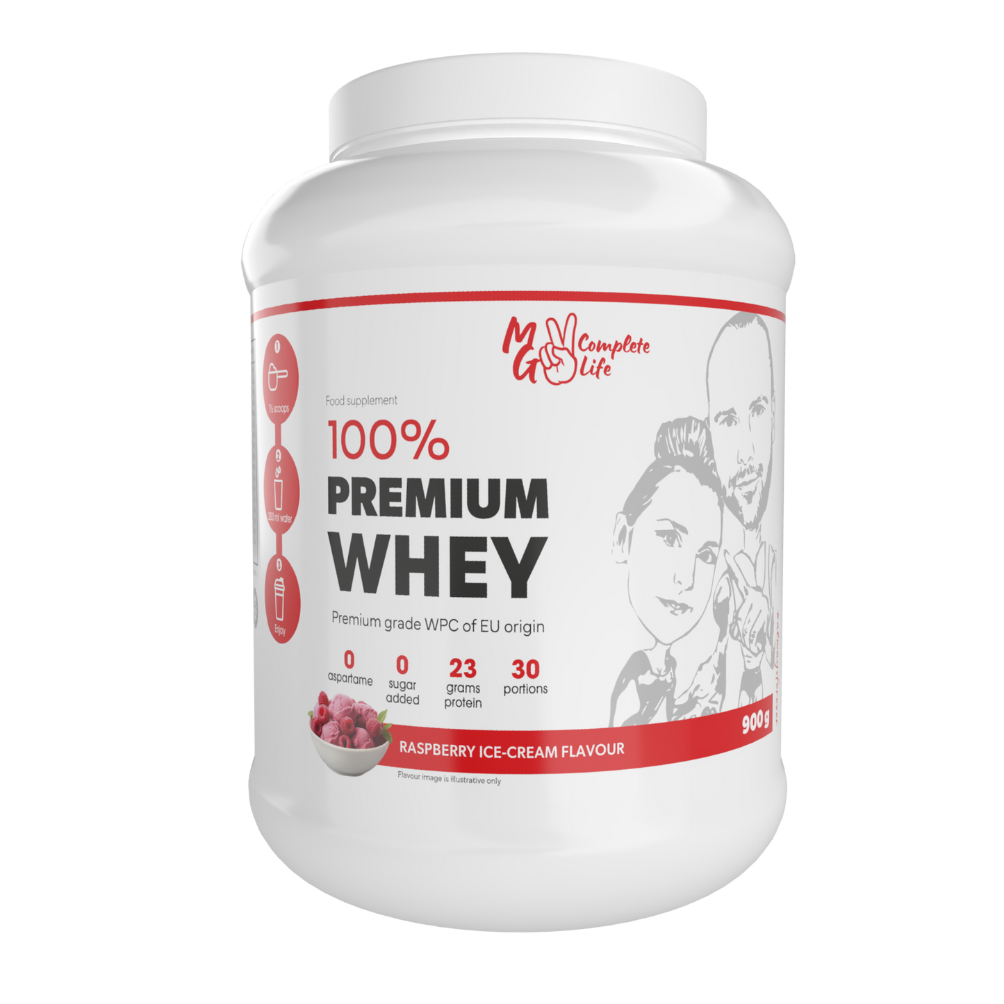 MG Complete Life Whey Protein 900g - 23g Per Serving