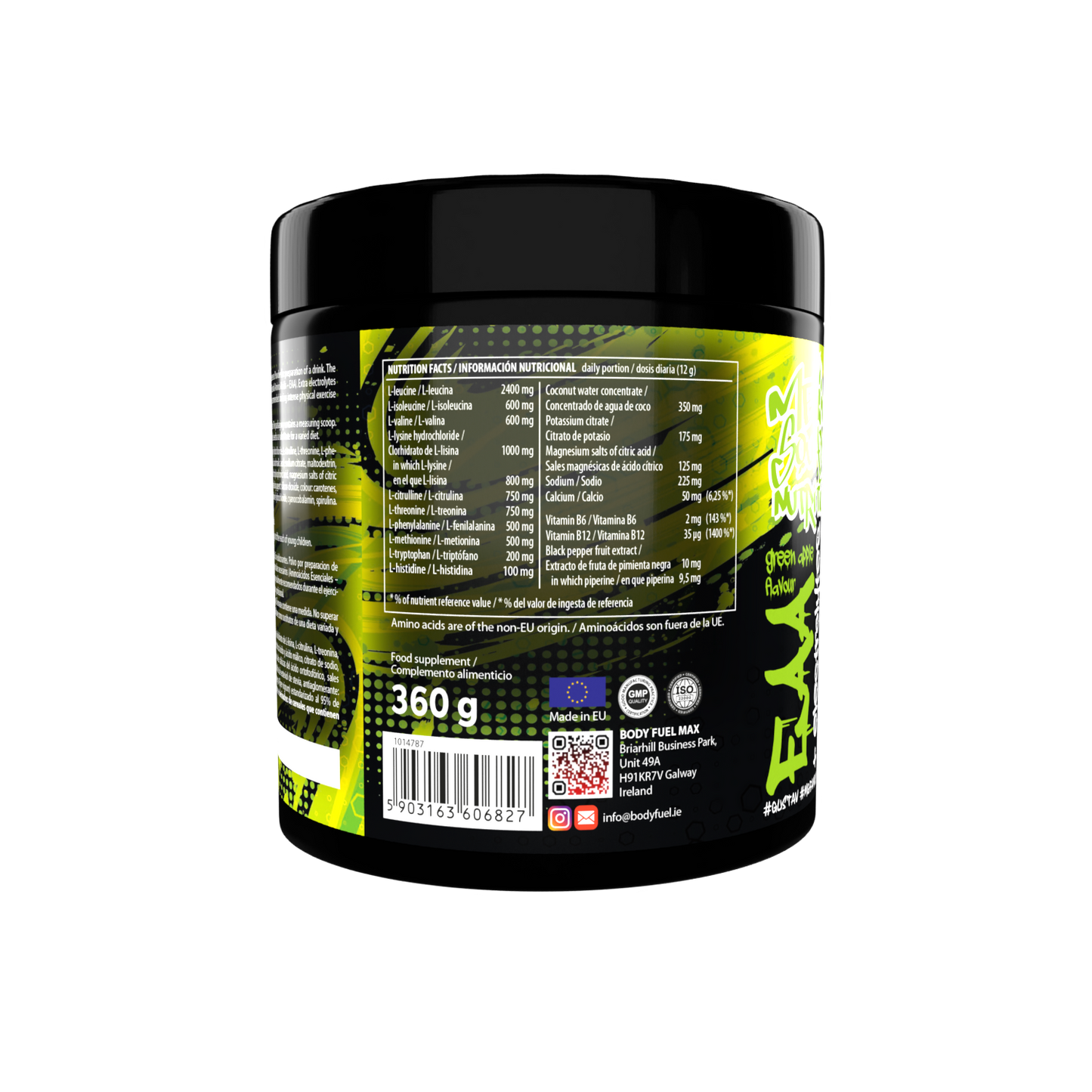 Meow Squad Nutrition EAA + Electrolytes 360g Green Apple