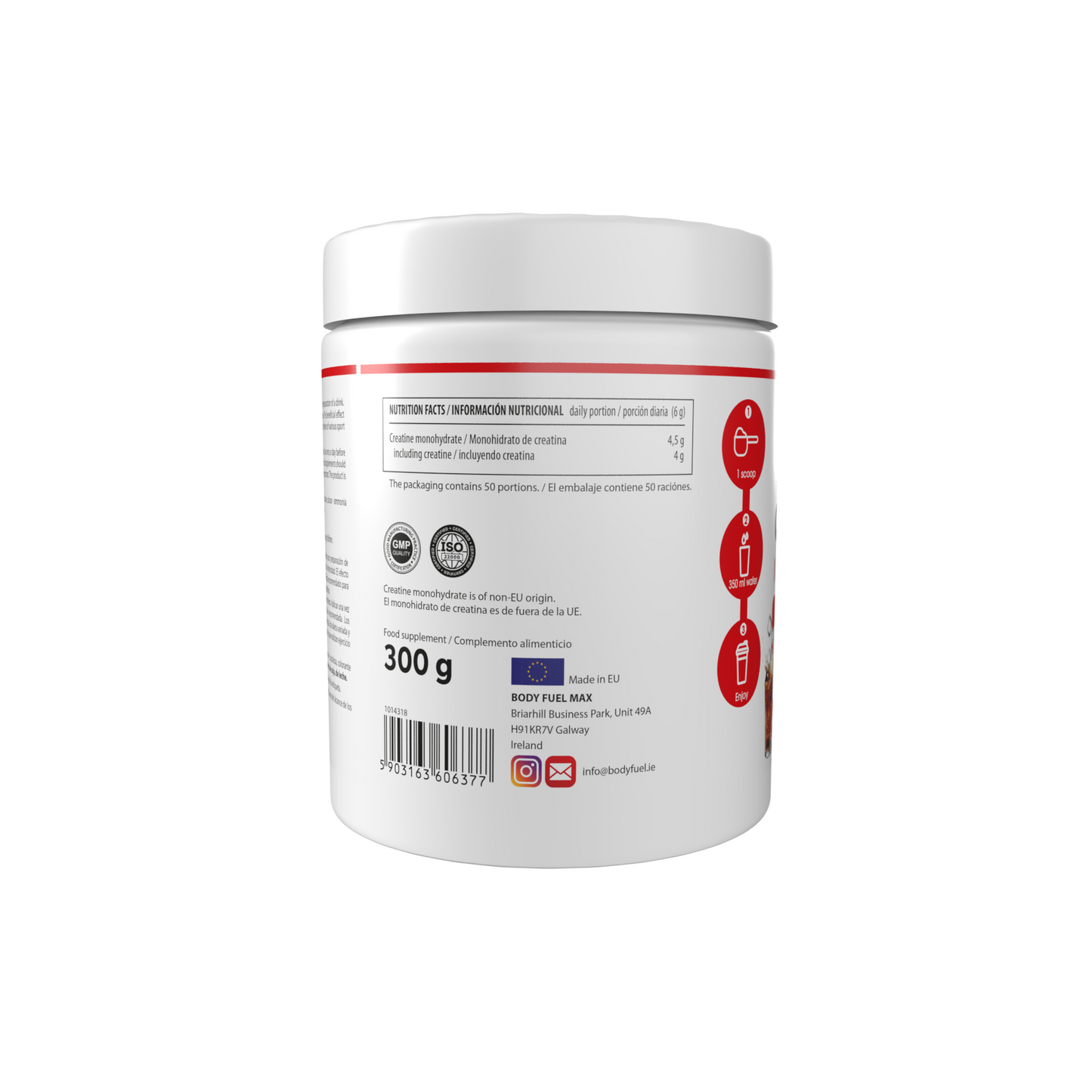 MG Complete Life Creatine Monohydrate Cola 300g - Pure Quality