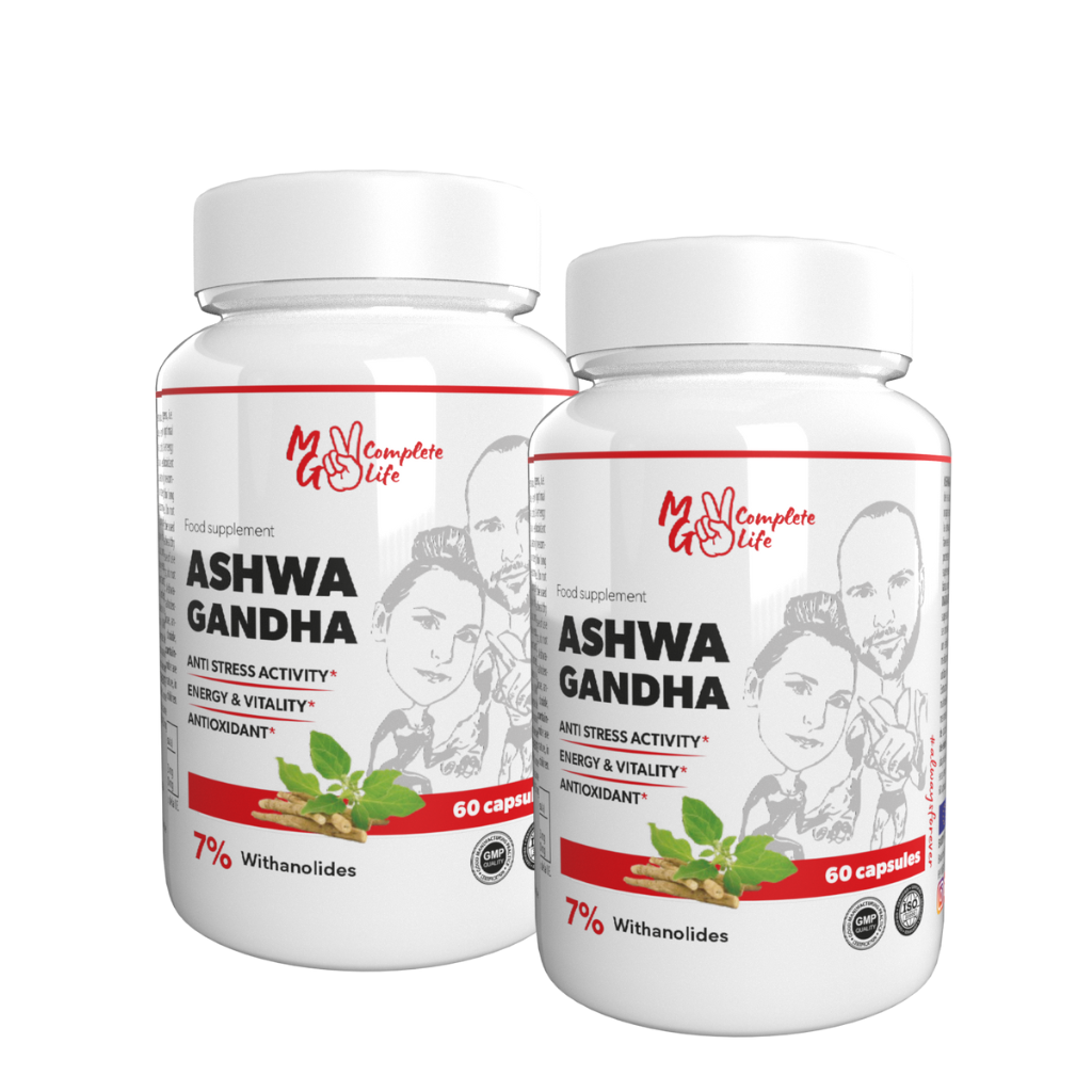 MG Complete Life Ashwagandha 60 Caps 2-Pack Bundle