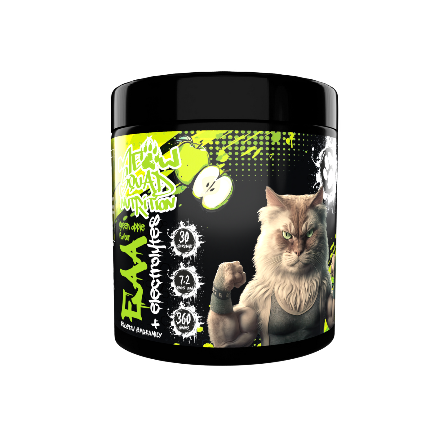 Meow Squad Nutrition EAA + Electrolytes 360g Green Apple