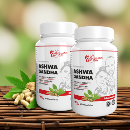 MG Complete Life Ashwagandha 60 Caps 2-Pack Bundle